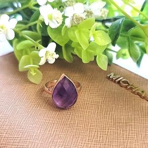 Rose Gold Amethyst Ring